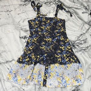 NWT Francesca’s Navy & Yellow Floral Sundress